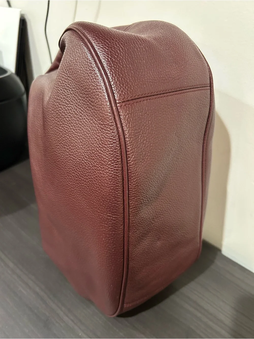 COACH Burgundy Harley Hobo Shoulder Bag Pebble Leather EUC - Picture 10 of 12